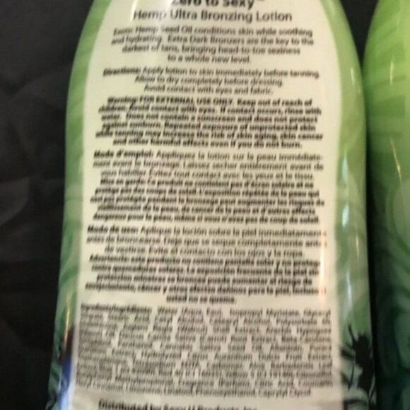 Zero to Sexy Hemp Indoor Tanning Lotion - Picture 4 of 6